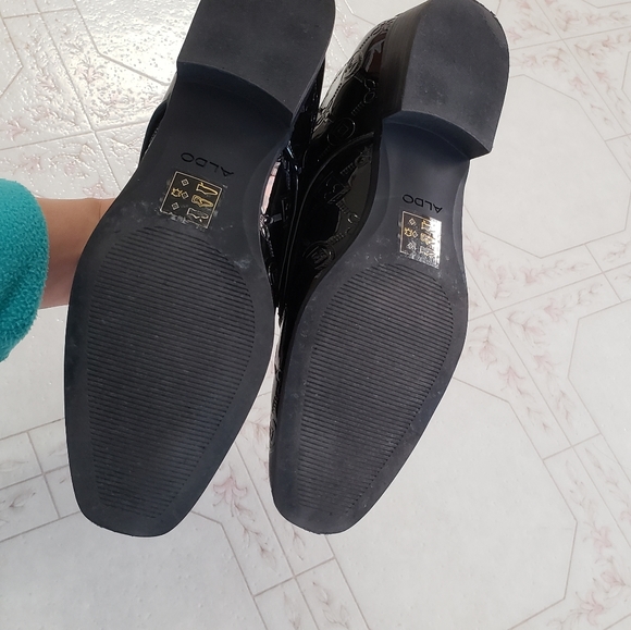 Aldo Oxford shoes Womens 8.5 Black Patent Flex Comfort Tech Shoes - Picture 4 of 14